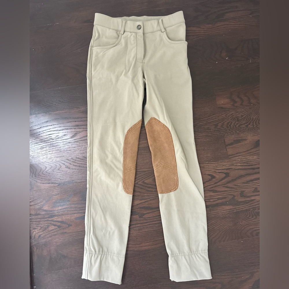 Ovation khaki equestrian/ horseback riding show breeches girls size 12